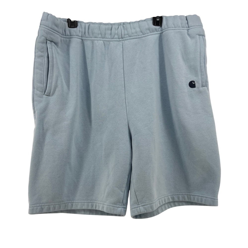 Carhartt Men's 2XL Relaxed Fit Midweight Fleece Shorts Light Blue BS5840-M